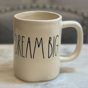 Rae Dunn Mug "DREAM BIG" Coffee/Tea Mug W/Black Lettering 2018, 16oz - NWOT